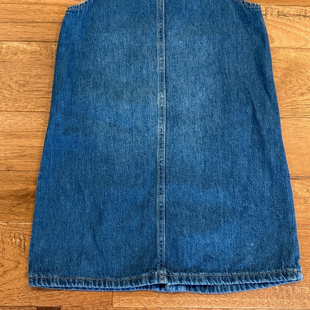 Little Co. By Lauren Conrad Denim Blue Jean Jumper Dress - Size 7 - Picture 13 of 16